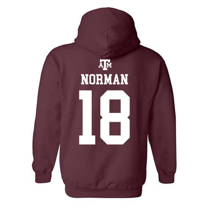 Texas A&M - NCAA Football : TK Norman - Maroon Out 2026 Hooded Sweatshirt-1