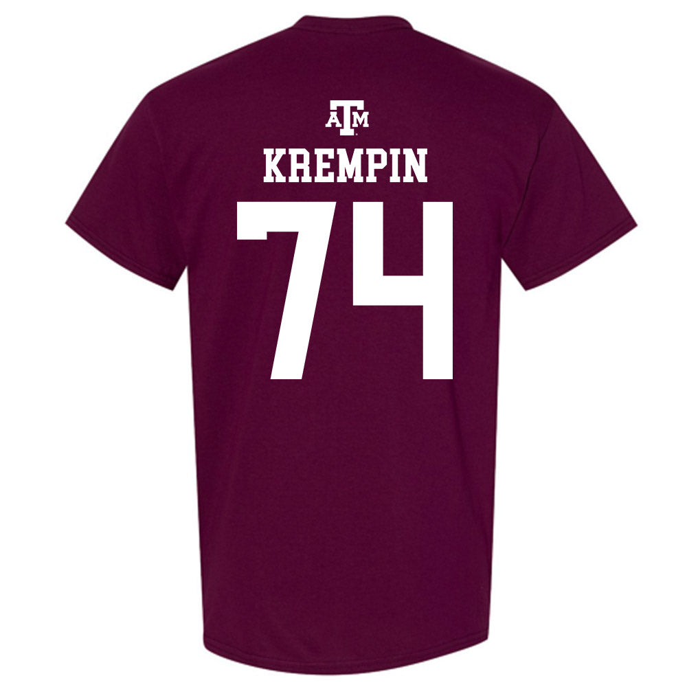 Texas A&M - NCAA Football : Zaden Krempin - Maroon Out 2026 T-Shirt-1