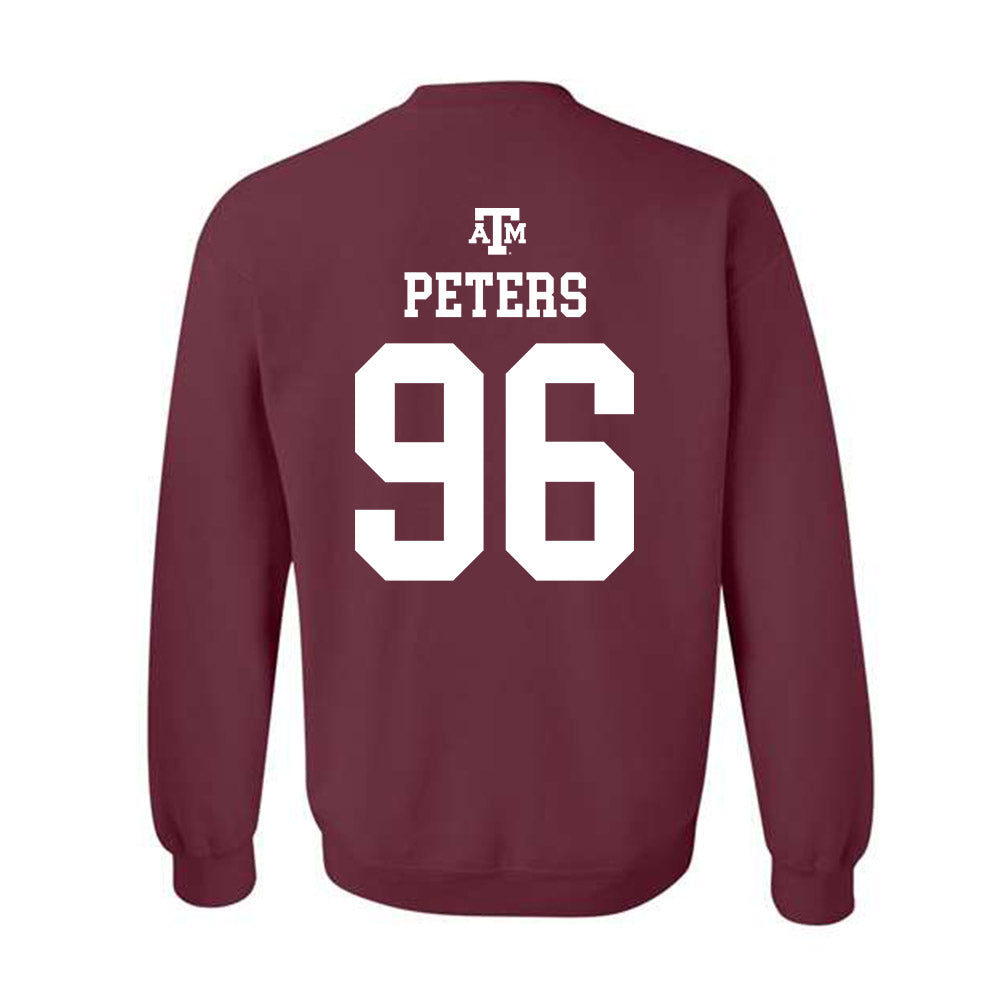 Texas A&M - NCAA Football : Waylon Peters - Maroon Out 2026 Crewneck Sweatshirt-1