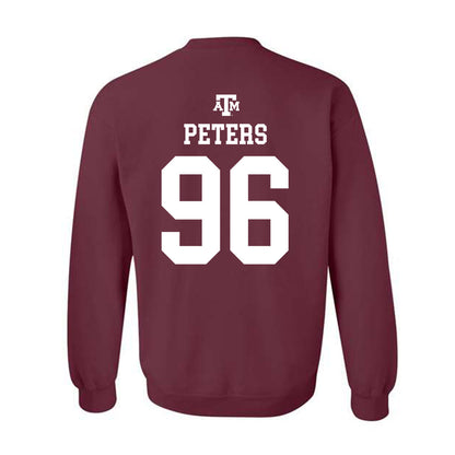 Texas A&M - NCAA Football : Waylon Peters - Maroon Out 2026 Crewneck Sweatshirt-1