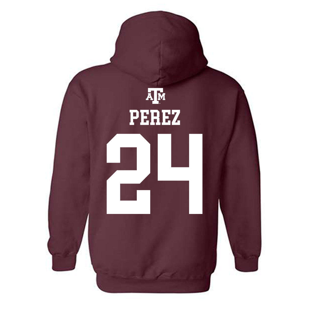 Texas A&M - NCAA Softball : Mya Perez - Maroon Out 2026 Hooded Sweatshirt-1