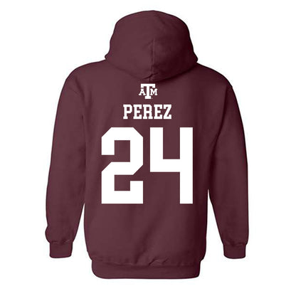 Texas A&M - NCAA Softball : Mya Perez - Maroon Out 2026 Hooded Sweatshirt-1