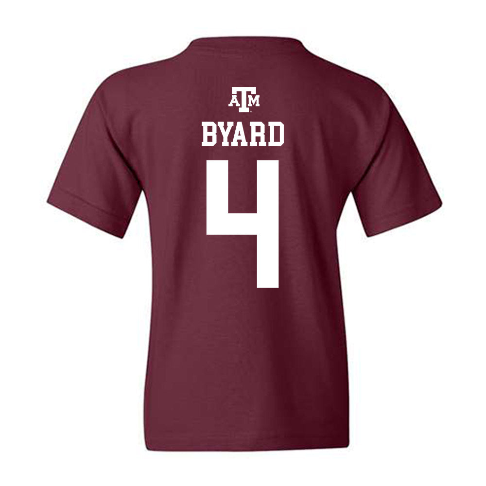 Texas A&M - NCAA Football : Tawfiq Byard - Maroon Out 2026 Youth T-Shirt-1
