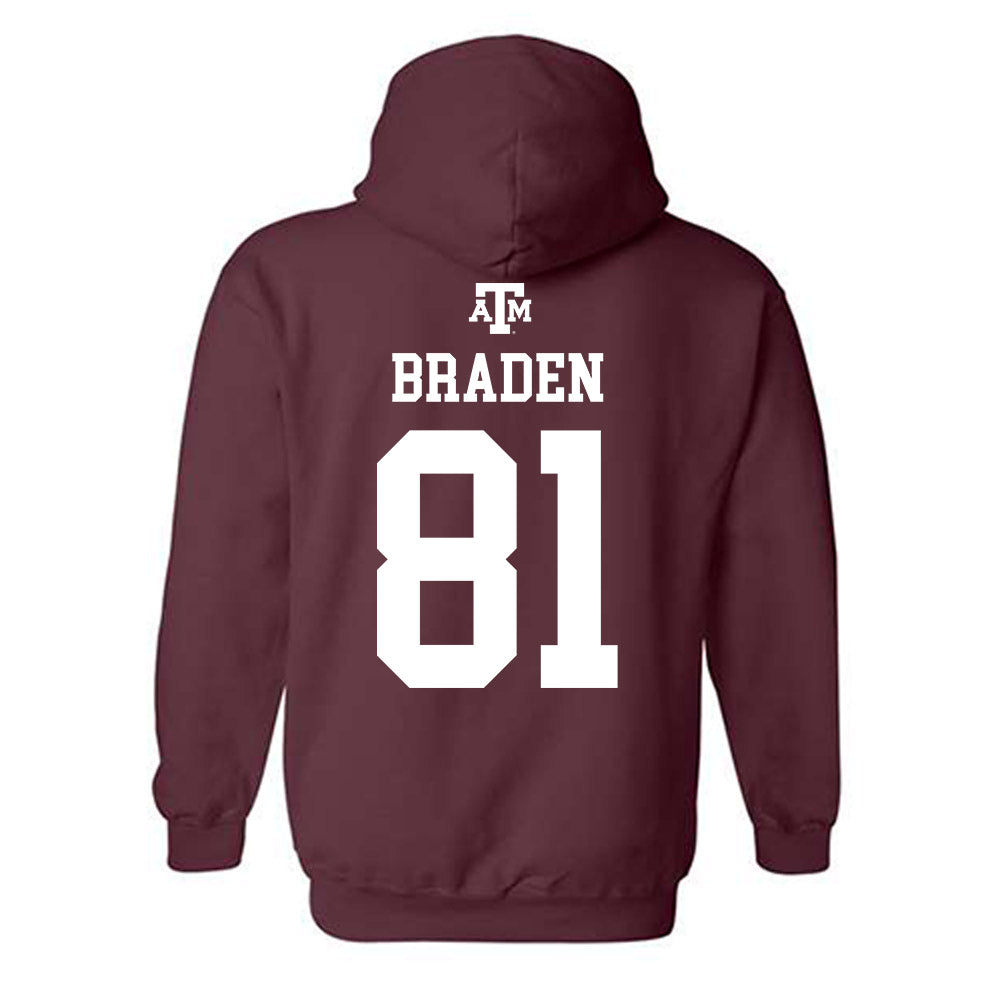 Texas A&M - NCAA Football : Luke Braden - Maroon Out 2026 Hooded Sweatshirt-1