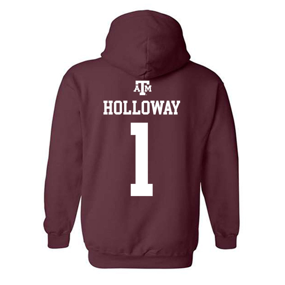 Texas A&M - NCAA Men's Basketball : Josh Holloway - Maroon Out 2026 Hooded Sweatshirt-1