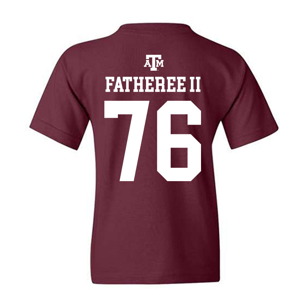 Texas A&M - NCAA Football : Reuben Fatheree II - Maroon Out 2026 Youth T-Shirt-1