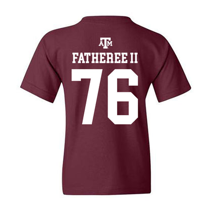 Texas A&M - NCAA Football : Reuben Fatheree II - Maroon Out 2026 Youth T-Shirt-1