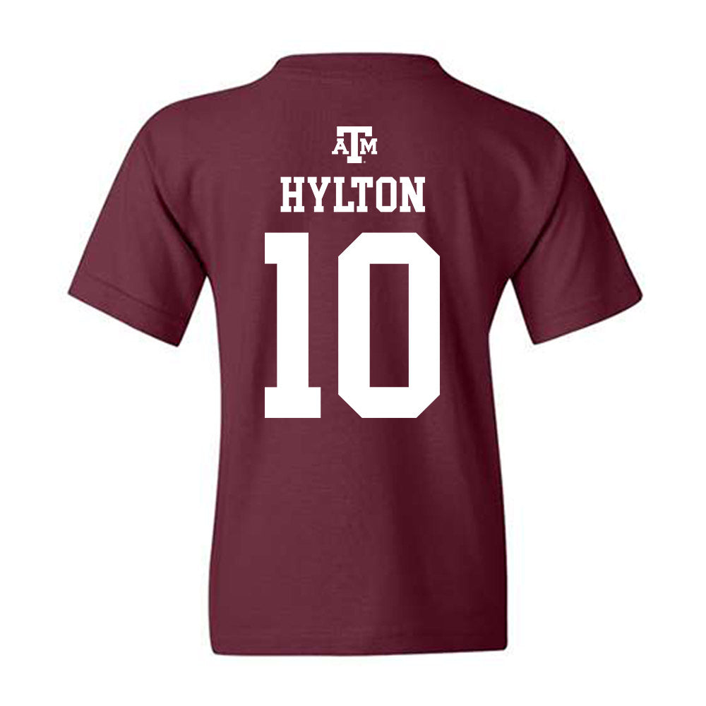 Texas A&M - NCAA Women's Basketball : Lemyah Hylton - Maroon Out 2026 Youth T-Shirt-1