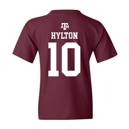 Texas A&M - NCAA Women's Basketball : Lemyah Hylton - Maroon Out 2026 Youth T-Shirt-1