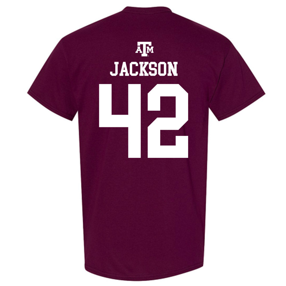 Texas A&M - NCAA Football : Kendall Jackson - Maroon Out 2026 T-Shirt-1