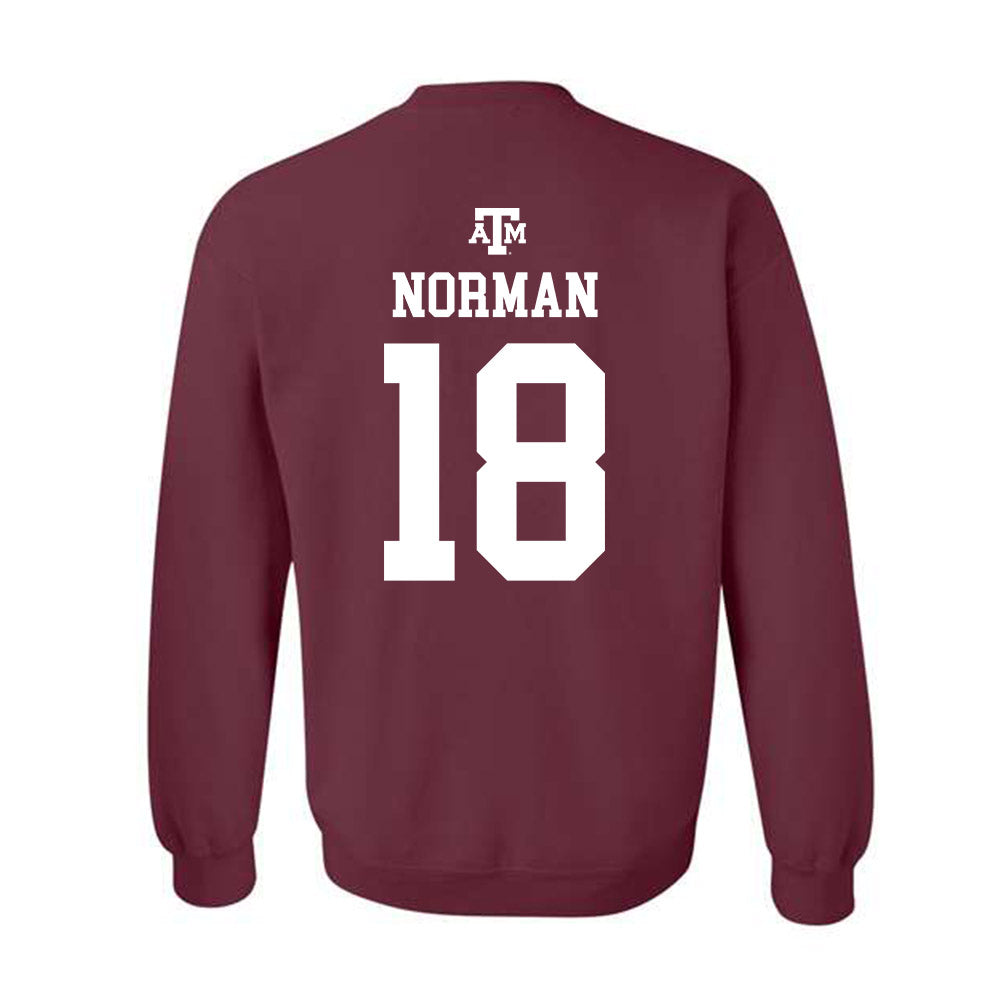 Texas A&M - NCAA Football : TK Norman - Maroon Out 2026 Crewneck Sweatshirt-1
