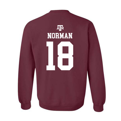 Texas A&M - NCAA Football : TK Norman - Maroon Out 2026 Crewneck Sweatshirt-1
