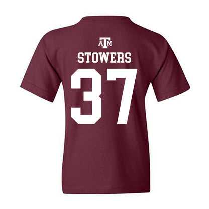 Texas A&M - NCAA Women's Volleyball : Kyndal Stowers - Maroon Out 2026 Youth T-Shirt-1