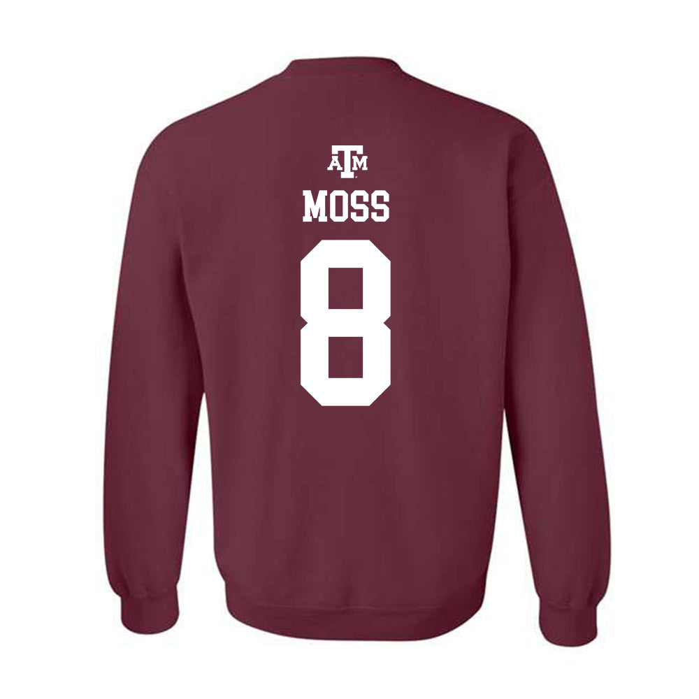 Texas A&M - NCAA Football : Le'Veon Moss - Maroon Out 2026 Crewneck Sweatshirt-1