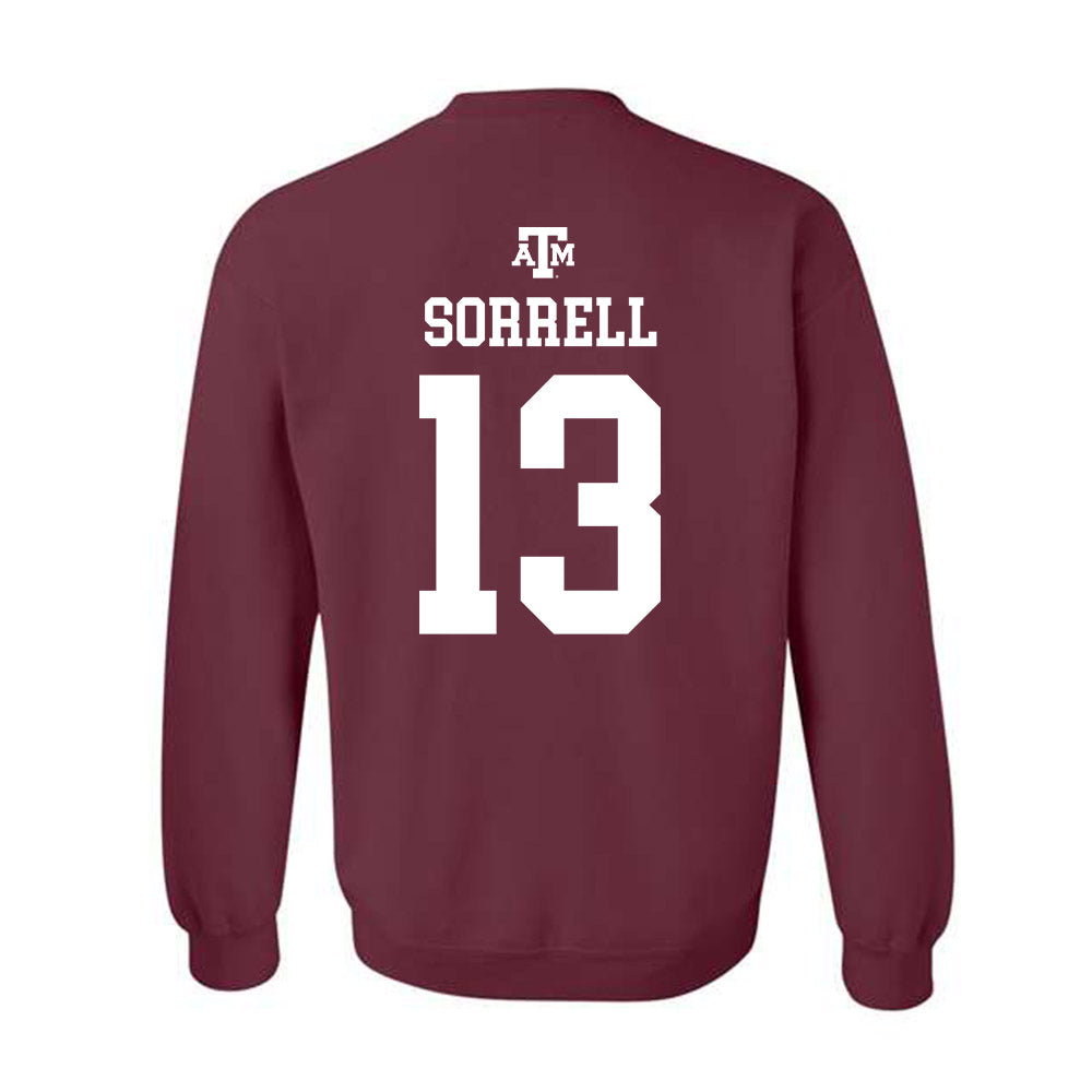 Texas A&M - NCAA Baseball : Caden Sorrell - Maroon Out 2026 Crewneck Sweatshirt-1