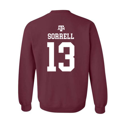 Texas A&M - NCAA Baseball : Caden Sorrell - Maroon Out 2026 Crewneck Sweatshirt-1