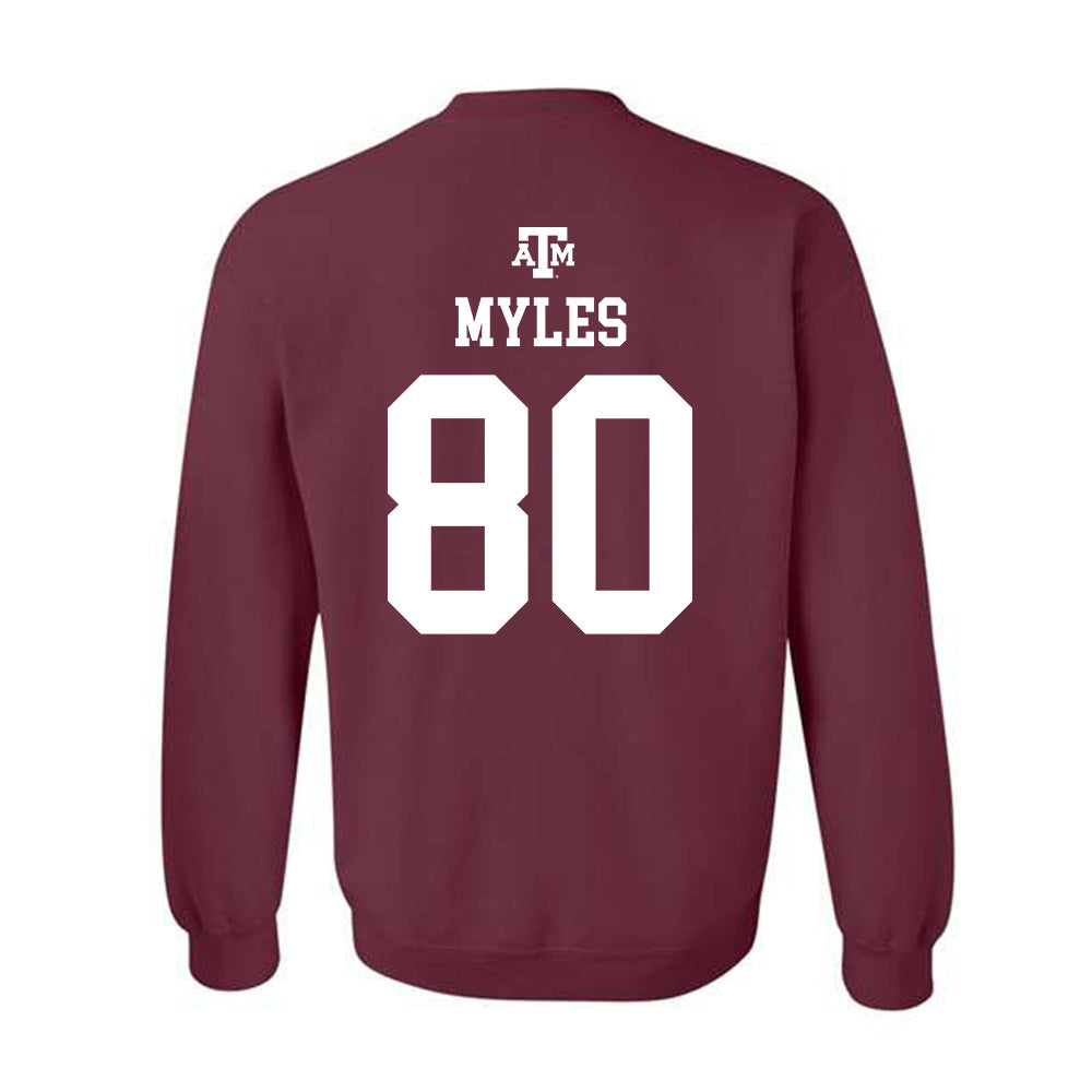 Texas A&M - NCAA Football : Jerome Myles - Maroon Out 2026 Crewneck Sweatshirt-1