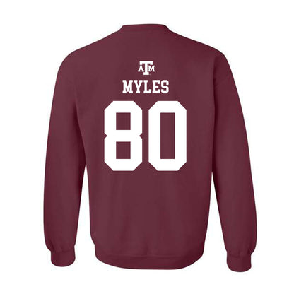 Texas A&M - NCAA Football : Jerome Myles - Maroon Out 2026 Crewneck Sweatshirt-1