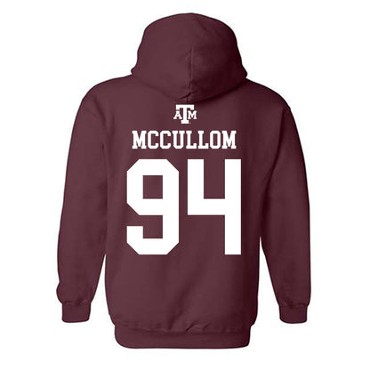 Texas A&M - NCAA Football : Angelo McCullom - Maroon Out 2026 Hooded Sweatshirt-1
