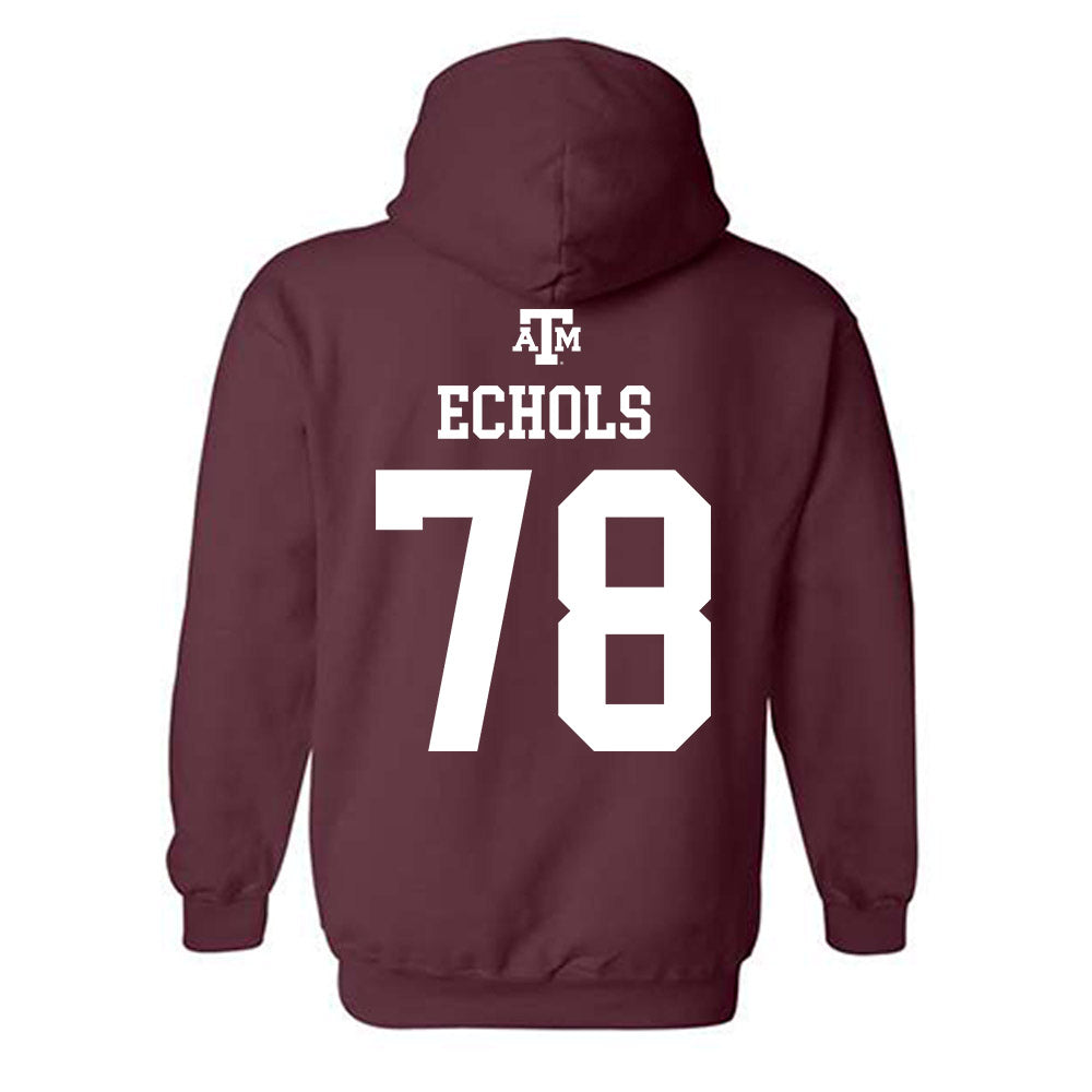 Texas A&M - NCAA Football : Coen Echols - Maroon Out 2026 Hooded Sweatshirt-1