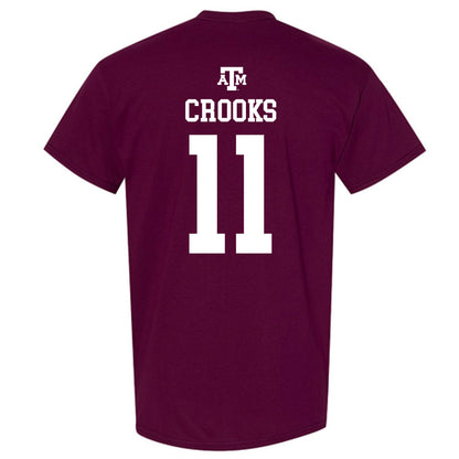 Texas A&M - NCAA Women's Soccer : Riley Crooks - Maroon Out 2026 T-Shirt-1