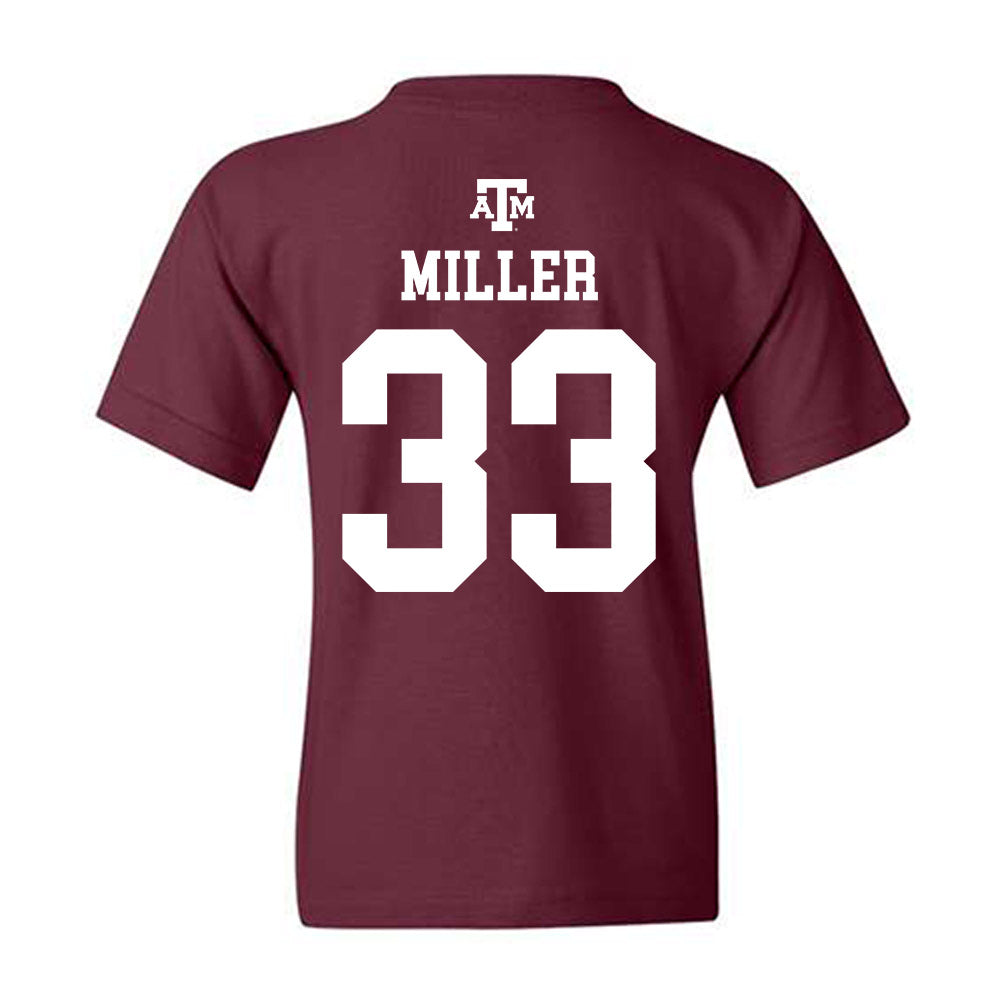 Texas A&M - NCAA Football : Storm Miller - Maroon Out 2026 Youth T-Shirt-1
