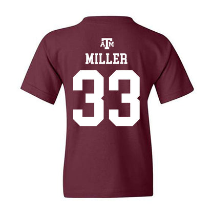 Texas A&M - NCAA Football : Storm Miller - Maroon Out 2026 Youth T-Shirt-1