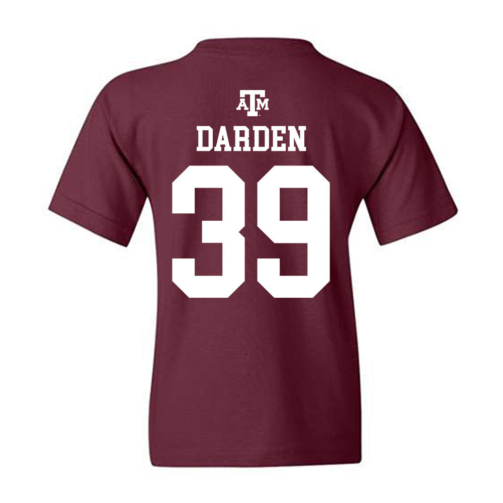 Texas A&M - NCAA Baseball : Ethan Darden - Maroon Out 2026 Youth T-Shirt-1