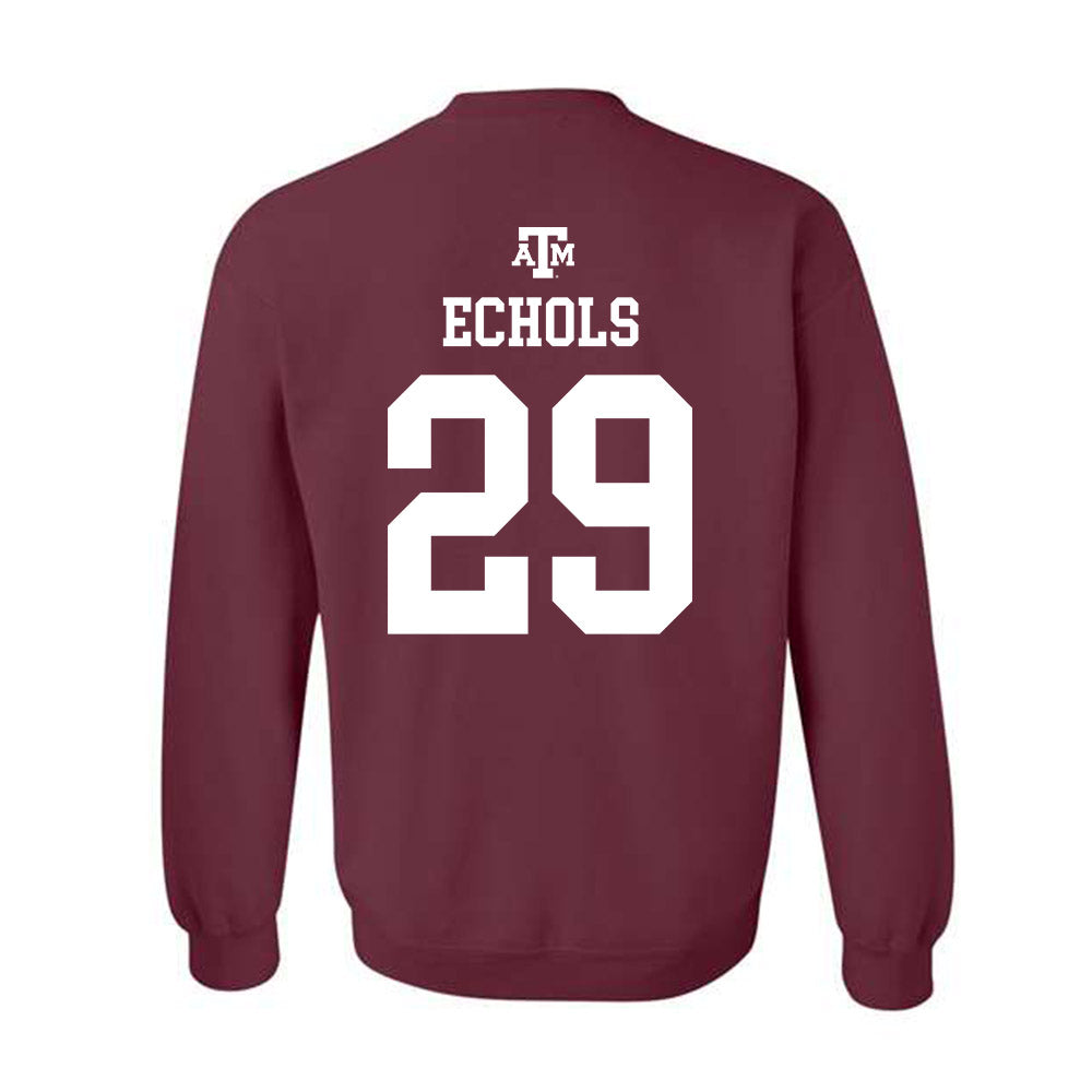 Texas A&M - NCAA Football : Justin Echols - Maroon Out 2026 Crewneck Sweatshirt-1
