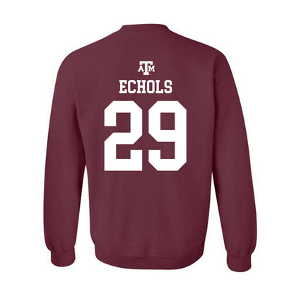 Texas A&M - NCAA Football : Justin Echols - Maroon Out 2026 Crewneck Sweatshirt-1