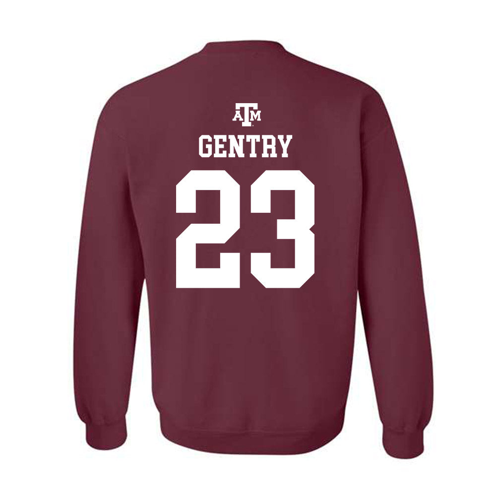 Texas A&M - NCAA Women's Basketball : Gianna Gentry - Maroon Out 2026 Crewneck Sweatshirt-1