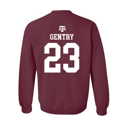 Texas A&M - NCAA Women's Basketball : Gianna Gentry - Maroon Out 2026 Crewneck Sweatshirt-1
