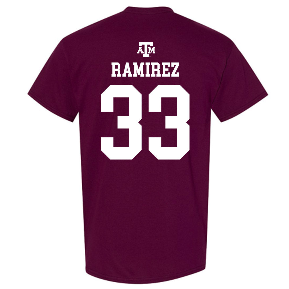 Texas A&M - NCAA Baseball : David Ramirez - Maroon Out 2026 T-Shirt-1