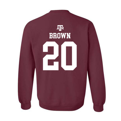 Texas A&M - NCAA Football : Michael Brown - Maroon Out 2026 Crewneck Sweatshirt-1