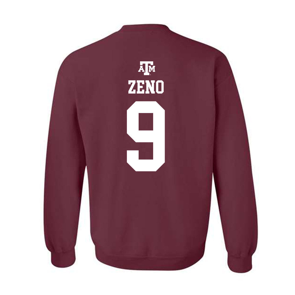 Texas A&M - NCAA Football : Jacob Zeno - Maroon Out 2026 Crewneck Sweatshirt-1