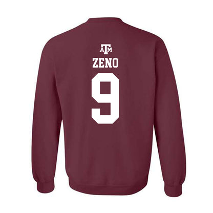 Texas A&M - NCAA Football : Jacob Zeno - Maroon Out 2026 Crewneck Sweatshirt-1