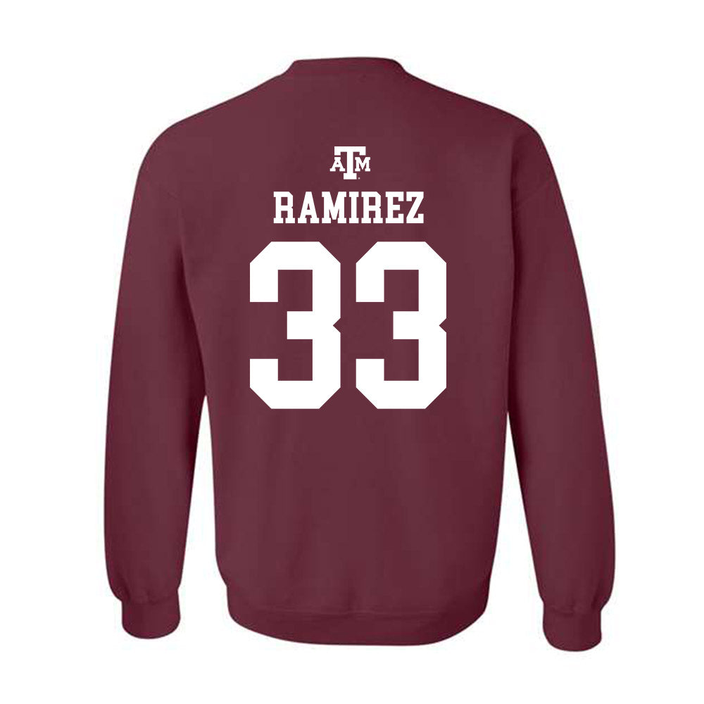Texas A&M - NCAA Baseball : David Ramirez - Maroon Out 2026 Crewneck Sweatshirt-1