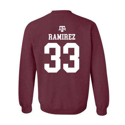 Texas A&M - NCAA Baseball : David Ramirez - Maroon Out 2026 Crewneck Sweatshirt-1