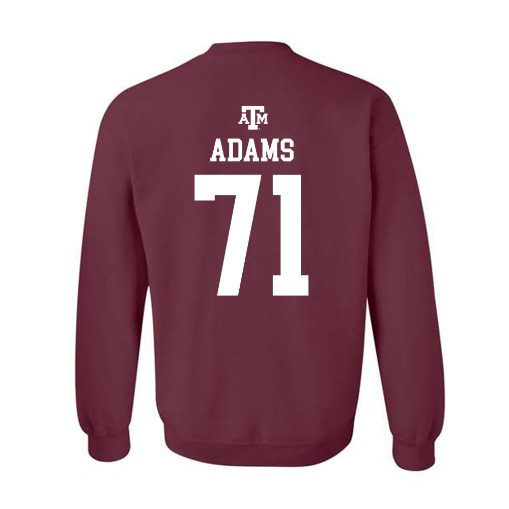 Texas A&M - NCAA Football : Tyree Adams - Maroon Out 2026 Crewneck Sweatshirt-1