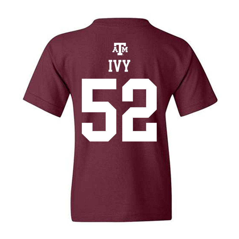 Texas A&M - NCAA Football : Blake Ivy - Maroon Out 2026 Youth T-Shirt-1