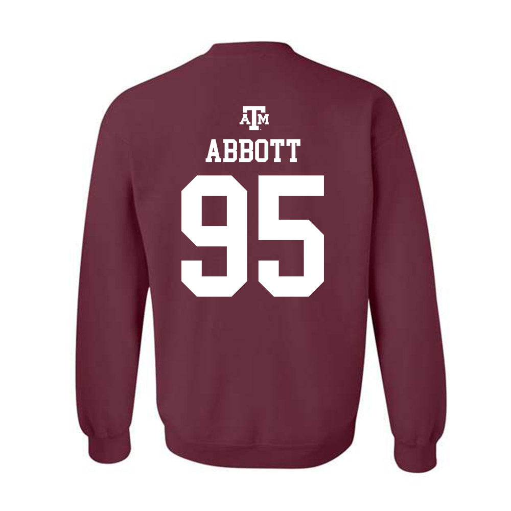 Texas A&M - NCAA Football : Alex Abbott - Maroon Out 2026 Crewneck Sweatshirt-1