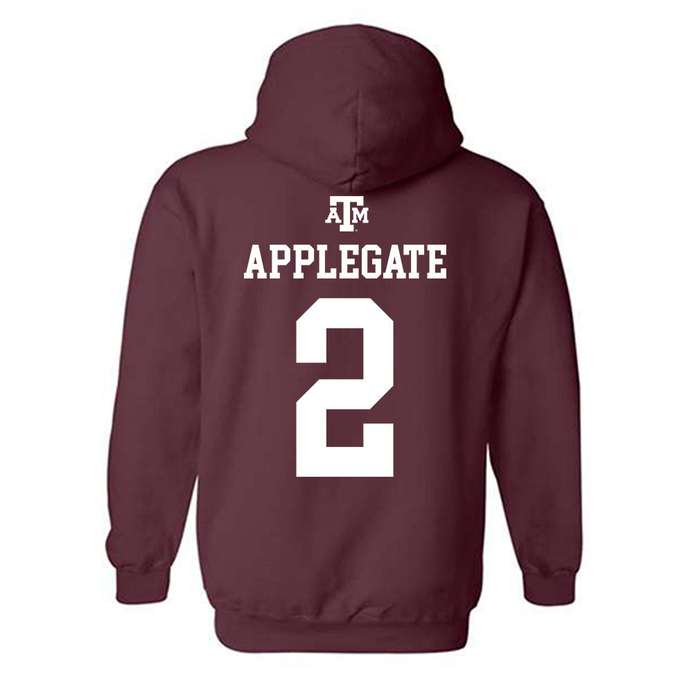 Texas A&M - NCAA Women's Volleyball : Addi Applegate - Maroon Out 2026 Hooded Sweatshirt-1