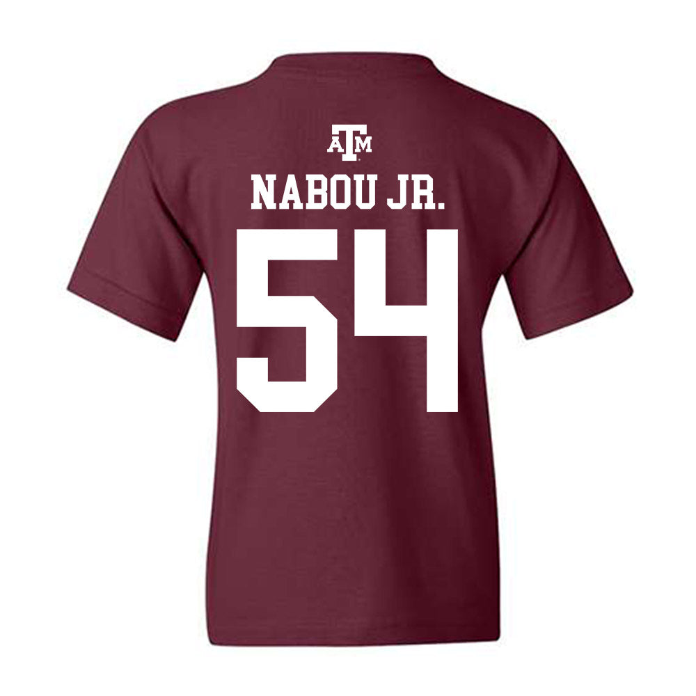 Texas A&M - NCAA Football : Mark Nabou Jr. - Maroon Out 2026 Youth T-Shirt-1