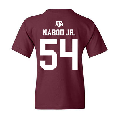 Texas A&M - NCAA Football : Mark Nabou Jr. - Maroon Out 2026 Youth T-Shirt-1