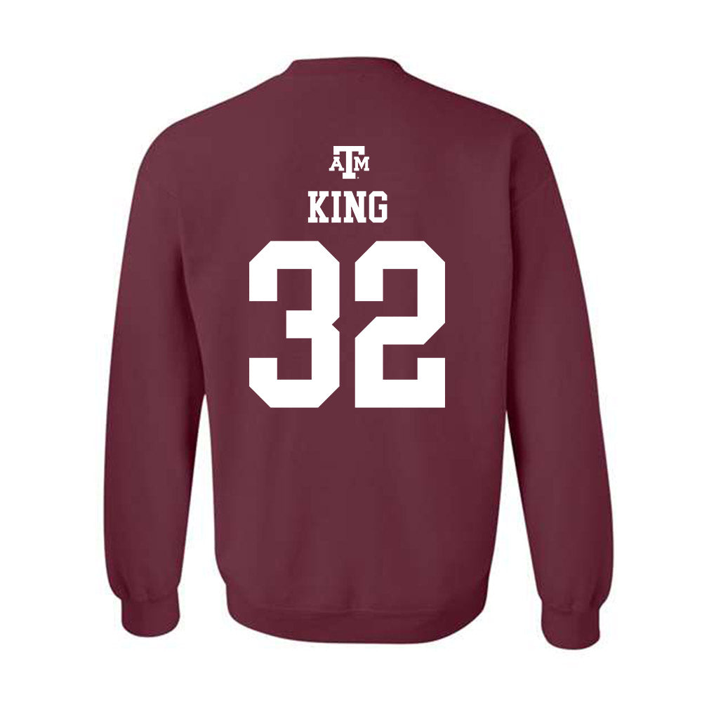 Texas A&M - NCAA Football : Taiyion King - Maroon Out 2026 Crewneck Sweatshirt-1