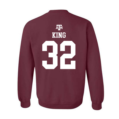 Texas A&M - NCAA Football : Taiyion King - Maroon Out 2026 Crewneck Sweatshirt-1