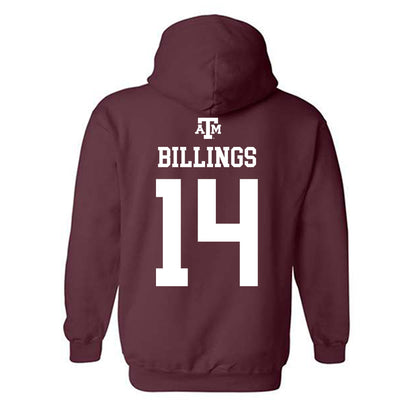 Texas A&M - NCAA Baseball : Luke Billings - Maroon Out 2026 Hooded Sweatshirt-1