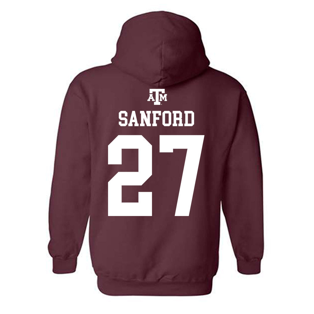 Texas A&M - NCAA Football : Daymion Sanford - Maroon Out 2026 Hooded Sweatshirt-1