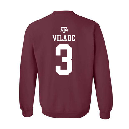 Texas A&M - NCAA Baseball : Trent Vilade - Maroon Out 2026 Crewneck Sweatshirt-1