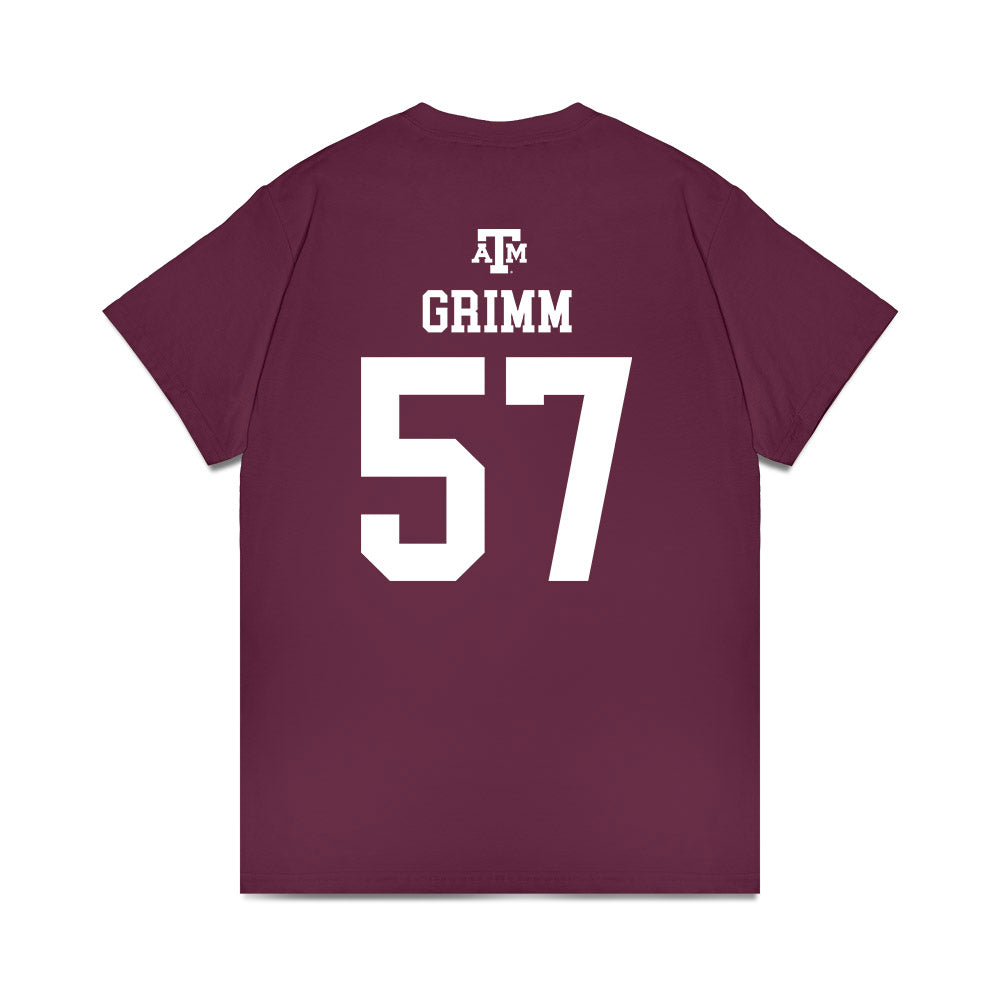 Texas A&M - NCAA Football : Jonas Grimm - Maroon Out 2026 T-Shirt-1